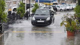 Visoka plima poplavila je šibensku rivu