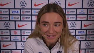 USWNT Kristie Mewis press conference; USA gets ready for the SheBelieves Cup