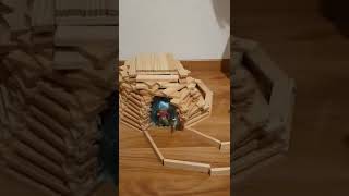 wooden  sticks  construction reverse  video #shorts |I can do this