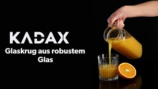 KADAX Glaskrug aus robustem Glas