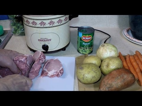 A Pork Roast Stew in a Crock Pot Slow Cooker A Pork Roast Stew in a Crock Pot Slow Cooker