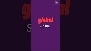 global scope in JavaScript | scope in JavaScript | JavaScript Tutorial in 1 minutes #22