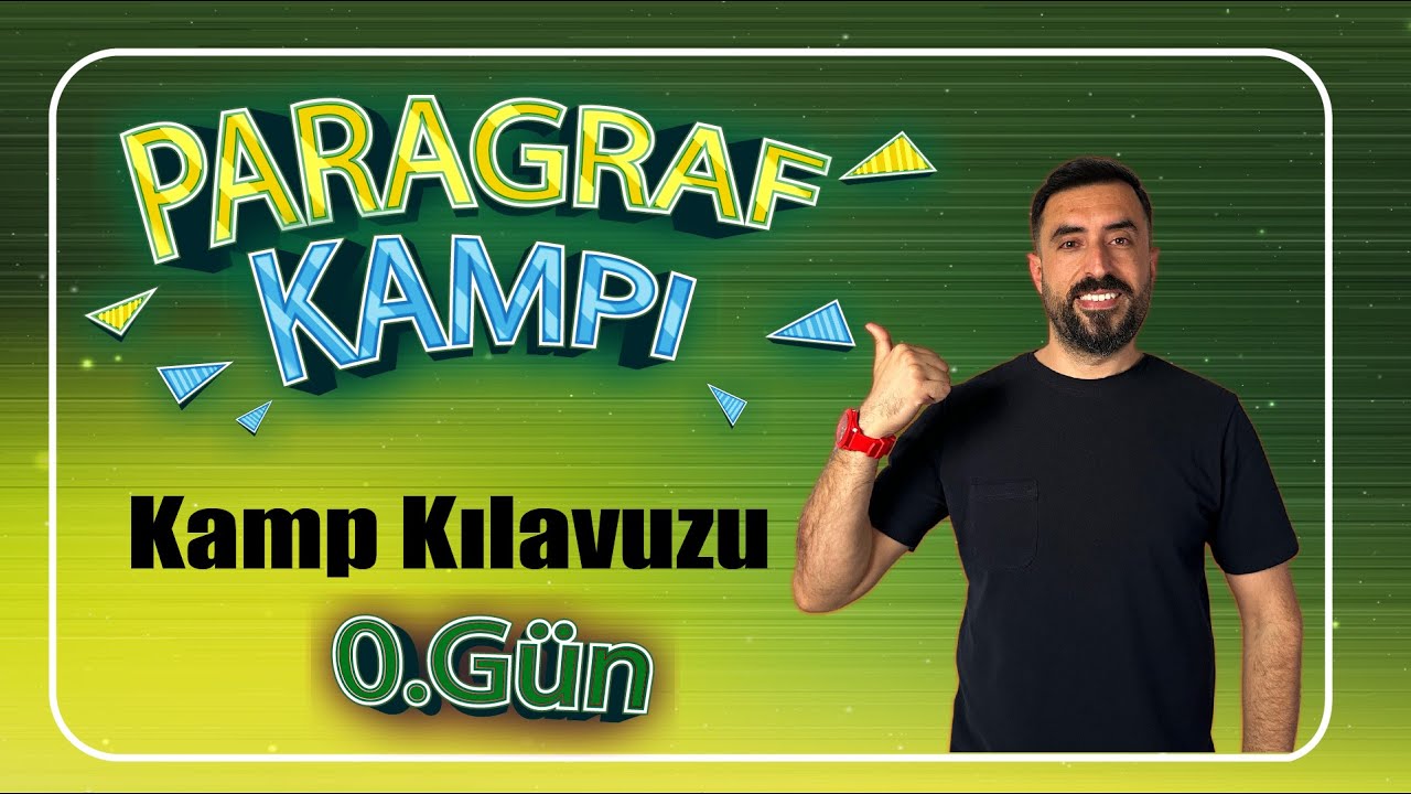 TAKTİKLERLE PARAGRAF KAMPI 2024 - 0.Gün (KPSS-TYT) / Deniz Hoca - YouTube