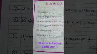 Post-graduation botany practical file and topic # msc. botany project file#Pg botany topic assignmen