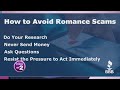 Don't Fall For It: Romance Scams