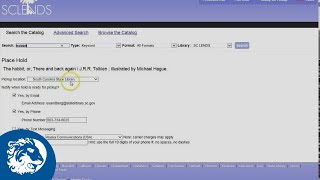 How to use SCLENDS - the online catalog for the SC State Library