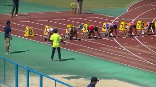 近江高校男子陸上競技部　県体　今荘１００ｍ（決勝）2018.7.21