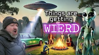 WIERD things in the sky 👽 CAR CAMPING in a STORM