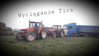 Niedzielne Wyciąganie Tira z Wysłodkami 😆 40 Ton Vs Massey Ferguson 4270 i Same Antares 130😯