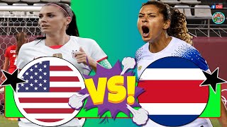 Usa vs Costa Rica | | Live Concacaf Women World Cup Qualifiers | Championship Watchalong