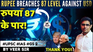 Economic Earthquake: Rupee Breaches 87 Against Dollar ! #psc #slv #veersir