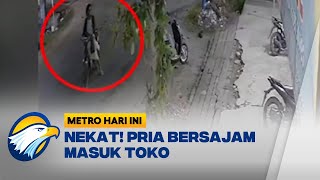 Bikin Panik! Pria Bawa Sajam Nekat Masuk Toko ATK di Kotawaringin