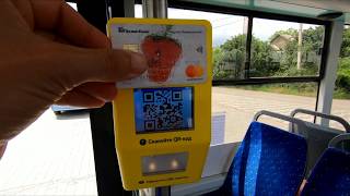 Как оплатить бесконтактно на терминале в автобусе. Bus ticket.