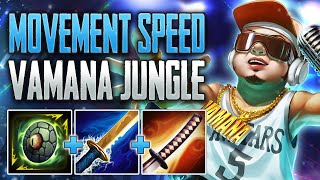 FULL MOVEMENT SPEED BUILD! Vamana Jungle Gameplay (SMITE Conquest)