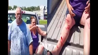 Hombre golpea a su esposa en la calle
