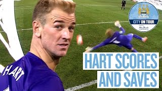 Joe Hart Scores and Saves Penalty v Roma
