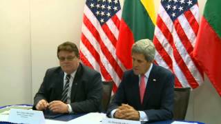 Secretary Kerry Delivers Remarks With Lithuanian Foreign Minister Linas Linkevicius