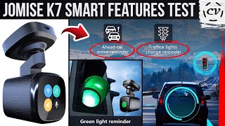 Jomise K7 Dash Cam Smart Features (Green Light Detection \u0026 Keep Up With Car)