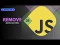 Remove duplicates from #array #javascript #codingChallenges