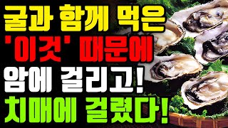 굴과 절대로 함께 먹지마세요! 암과 치매에 걸릴 수 있습니다! - 굴 최악의 궁합 3가지와 만성 염증과 독소 싹 빼주는 최고의 레시피 3가지 [굴 석화 효능 부작용, 건강 정보]