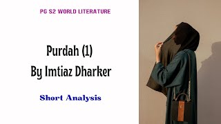 Purdah (1) | Imtiaz Dharker| PG S2 World Literature