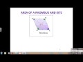 Geometry Lesson 10.2 area of trapezoid, kite and rhombus