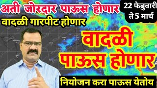 22 फेब्रुवारी महाराष्ट्र हवामान अंदाज | हवामान अंदाज लाईव्ह | मच्छिंद्र बांगर हवामान अंदाज लाईव्ह