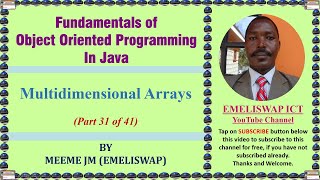 Manipulating Multidimensional Array Elements in Java Object Oriented Programming Language