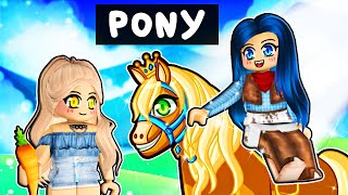 Teaching our PONY tricks in Roblox!