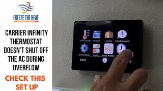Carrier Infinity Thermostat Not Shutting Off AC? Missing Setup to Pair With Air Handler Float Switch