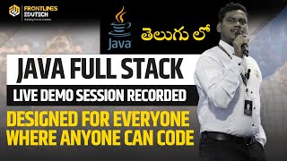 Java Full Stack Online Training Course Live Demo Telugu | October 15th 2023 by Upendra Sir | FLM