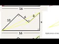 Problema resuelto: Triángulos, calcular x