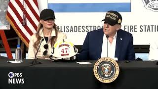 WATCH: Trump holds press conference after touring Los Angeles wildfire damage