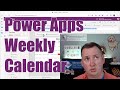 Power Apps Weekly Calendar