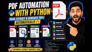 PDF Automation with Python | Read, Extract & Generate PDFs Automatically 🔥