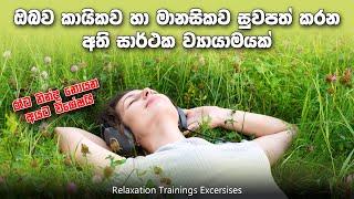 Mind \u0026 Body Relaxation Training Exercise🧘මනස සහ ශරීරය ලිහිල් කිරීමේ පුහුණු අභ්‍යාසය