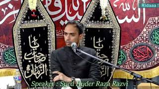 Shahaadat Bibi Fatima s.a - Majlis 2 - Ridaaa - Syed Hyder Raza Razvi