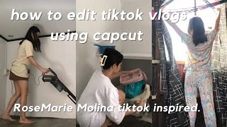 tutorial: how to edit mini vlogs using capcut | RoseMarie Molina tiktok inspired 🤍