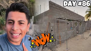 DÍA 86 de CONSTRUCCIÓN DE LA CASA DE LOS WALKING Vlog número 84  *Mira que buen Avance hoy*