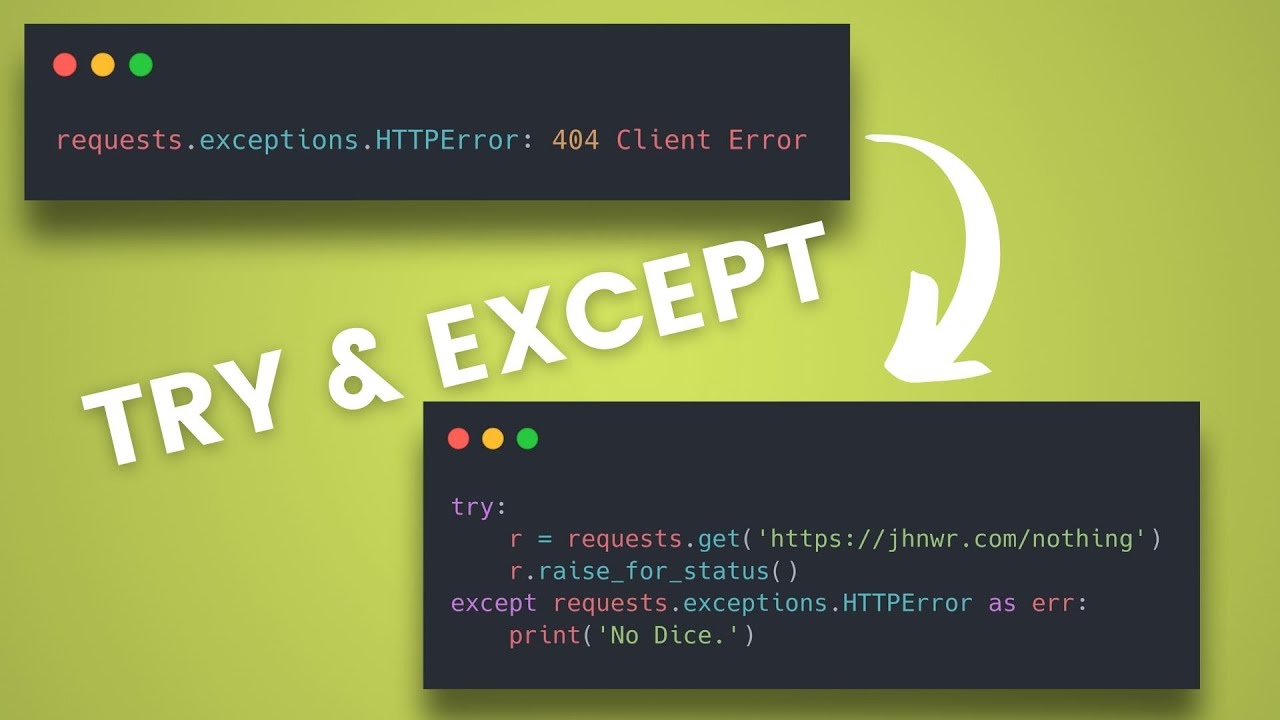 How To Handle Errors & Exceptions With Requests And Python - YouTube