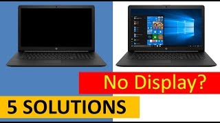 5 SOLUTIONS - laptop on but no display hp | hp laptop elitebook black screen fix !