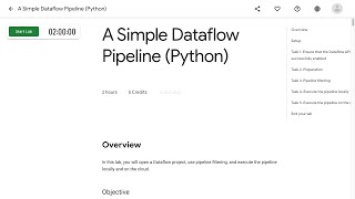 A Simple Dataflow Pipeline Python