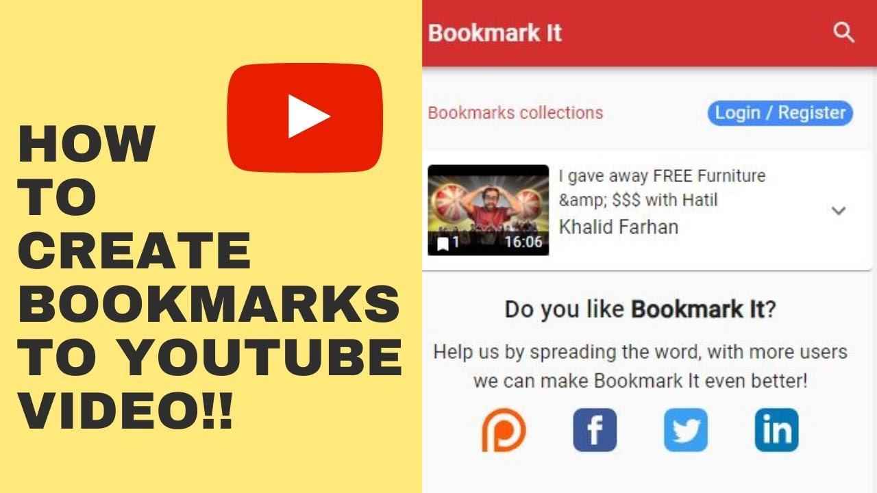 How To Create Bookmark On Video Youtube