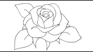 How to Draw a Rose Step by Step Video | Drawing Roses for Beginners | Draw a Rose for Kids
