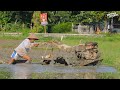 Deep Enough! Yanmar TF105L-DI Rotary Diesel Rice Tractor Plows The Land Fairly Deep