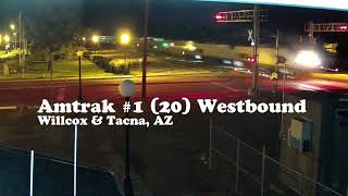 Amtrak #1 (20) Sunset Limited from Willcox and Tacna (08/2022)