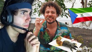 ROIER REACCIONA A LUISITO COMUNICA: Probando comida callejera en Guinea Ecuatorial | ¿Sopa de mono?