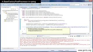 Spring Tutorial 16 A BeanFactoryPostProcessor concept in spring with hands on using Eclipse