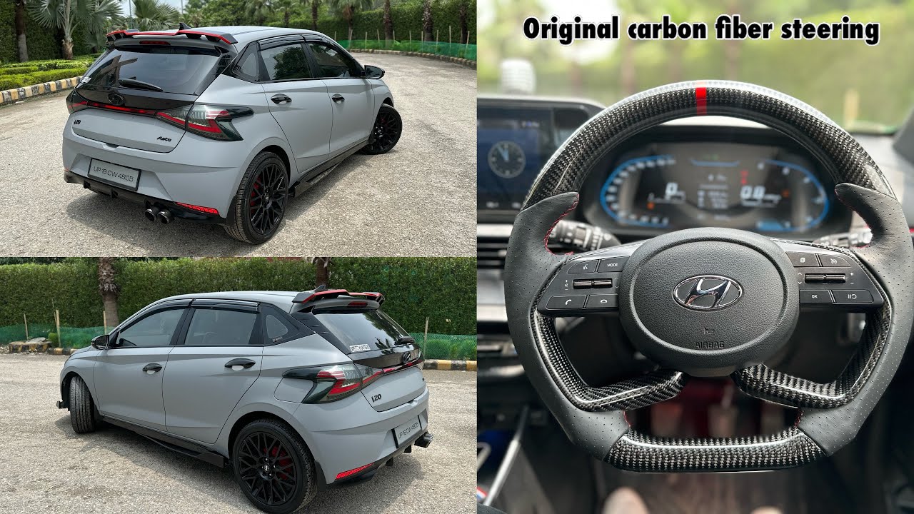 New I20 Modified | I20 Wrapped In Matt Grey Wrap | Carbon Fiber ...