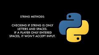 How to Use isalpha() and isspace() Together | Let's Learn Python